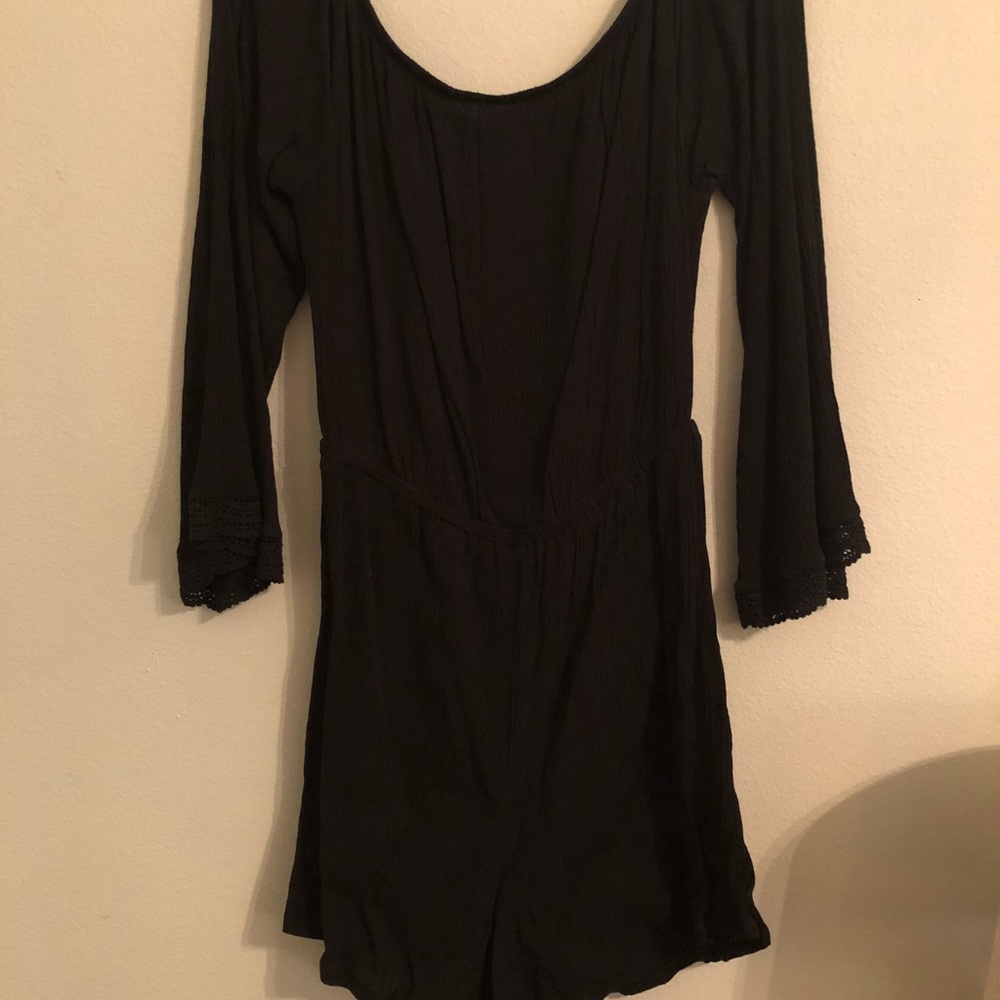 black off the shoulder romper